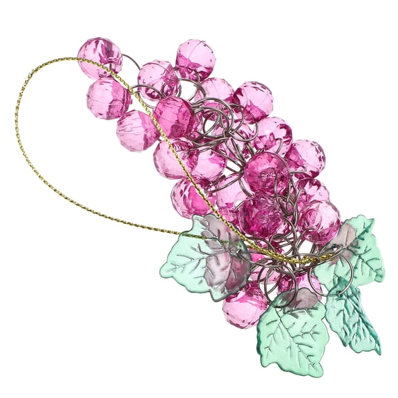 OULII Reusable Acrylic Beaded Grape Cluster Ornament for Xmas Tree and Home Decor