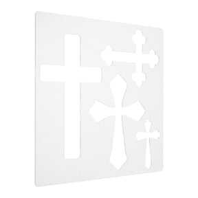 OULII Reusable Acrylic Router Template for Woodworking, Cross-Shaped Precision Carving Guide Tool for Accurate Crafting
