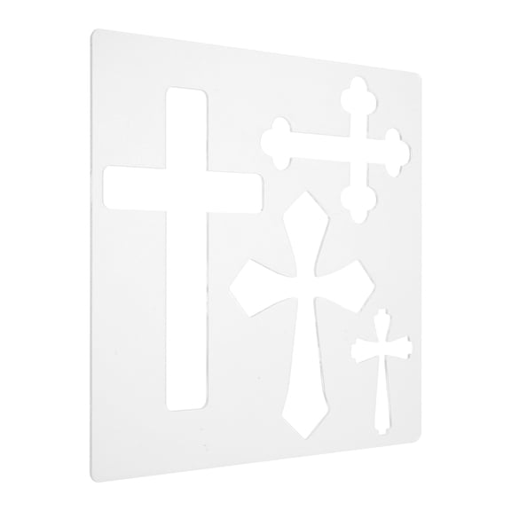 OULII Reusable Acrylic Router Template for Woodworking, Cross-Shaped Precision Carving Guide Tool for Accurate Crafting