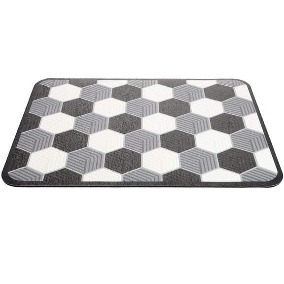 OULII Multi-Color Reusable Dish Drying Mat for Kitchen Counter, Water Absorbent and Quick-Dry