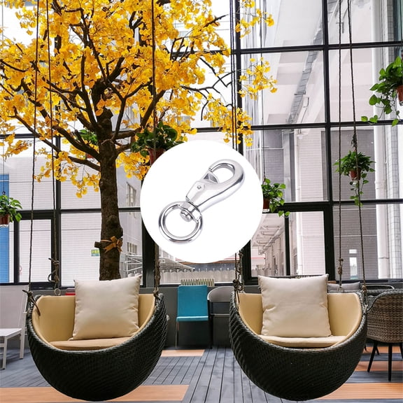 OULII 360 Degree Metal Swivel Hook Silver for Easy Installation and Durability