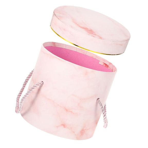 OULII Round Flower Boxes Present Cardboard Cylinder Flower Packaging Buckets