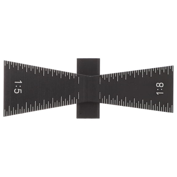 OULII Scribing Line Ruler Black Woodworking Positioning Tool for Woodworkers 1Set