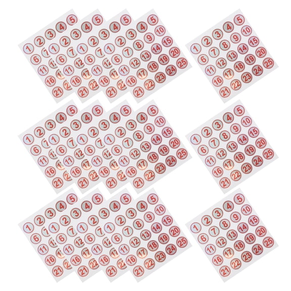 OULII Removable Self-Adhesive Number Stickers for Indoor Outdoor Use, Weatherproof and Labels for Home and Office