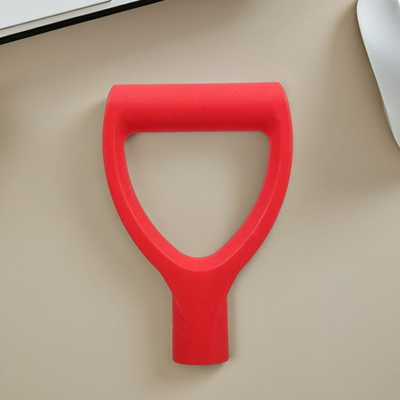 OULII 2Pcs Red Plastic D-Shaped Replacement Handles for Shovels Ideal for Garden and Snow Removal