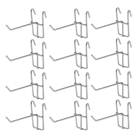 OULII 25Pcs Heavy Duty Metal Grid Wall Hooks Universal Pegboard Display Hangers for Shop