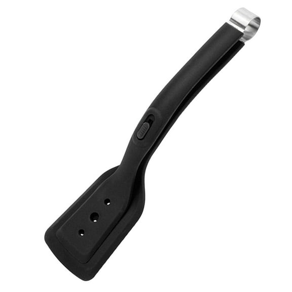 OULII Silicone Flipper Spatula Fish Cooking Utensils Black Heat-resistant 1Pack