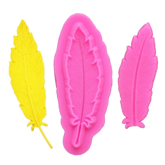 OULII Cake Decorating Silicone Mold Feather Shape Baking Tools for Craft Enthusiasts 1Pcs