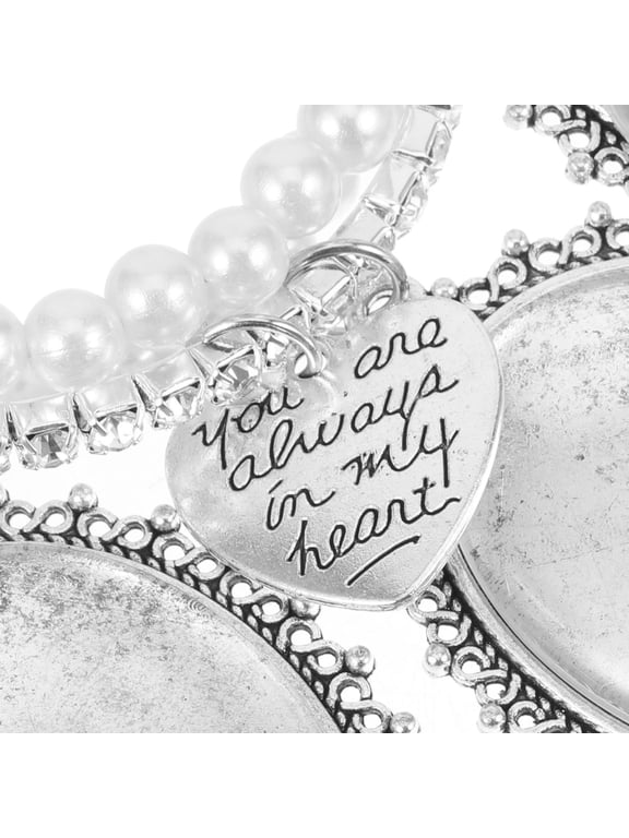 Wedding Bouquet Photo Charm Frame Holder, Metal and Plastic Keepsake for Bridal Bouquet, Memorial