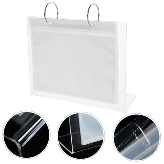 OULII Simple Design Acrylic Photo Frame Holder for Desk Transparent Photo Display and Storage