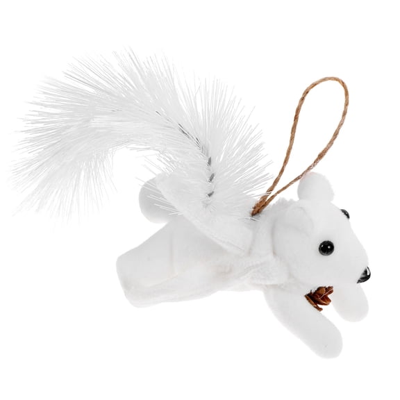 OULII White Squirrel Hanging Ornament for Christmas Tree Holiday Decoration and Party Use