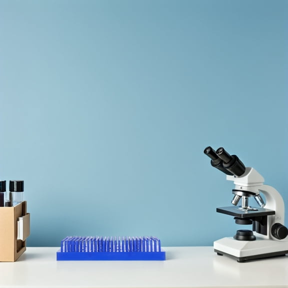 OULII Multi Layer Blue Microscope Slide Drying Stand for Laboratory Slide Organization
