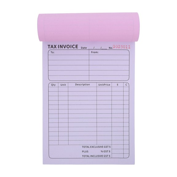 OULII Business Order Pads with Export-Ready Invoice Forms for Small Business, Retail, and Office Use