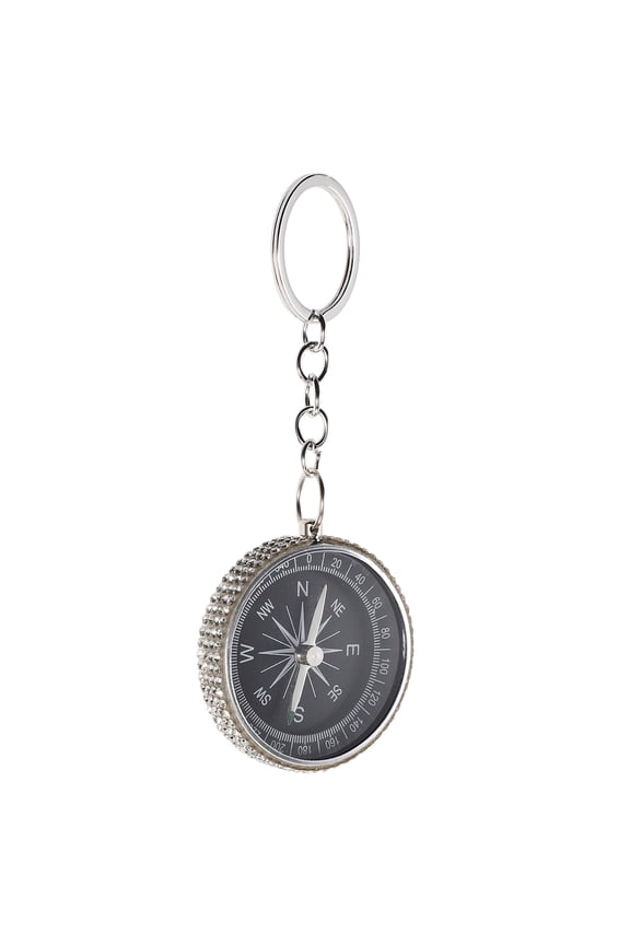 Stylish Aluminum Alloy Compass Keychain, Accurate Direction Guide for Outdoor Activities