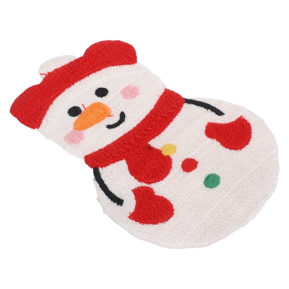 OULII Snowman Iron on Patches with Hand Embroidery for Clothing Bags Hats Festive Christmas Applique