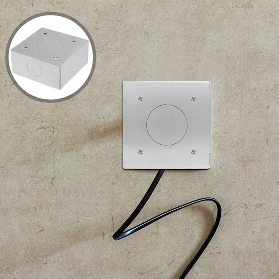 OULII Home Use Plated Silver Electrical Outlet Box Stainless Steel Surface Mounted Fire Resistant Panel