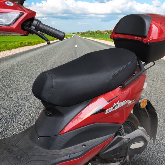OULII Soft Waterproof Black Motorcycle Saddle Pad with Non Slip Lining and Adjustable Drawstring