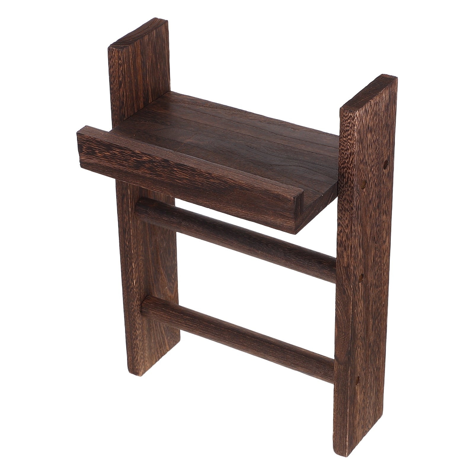 OULII Space Saving Wooden Towel Rack for Bathroom Wall Mounted with ...