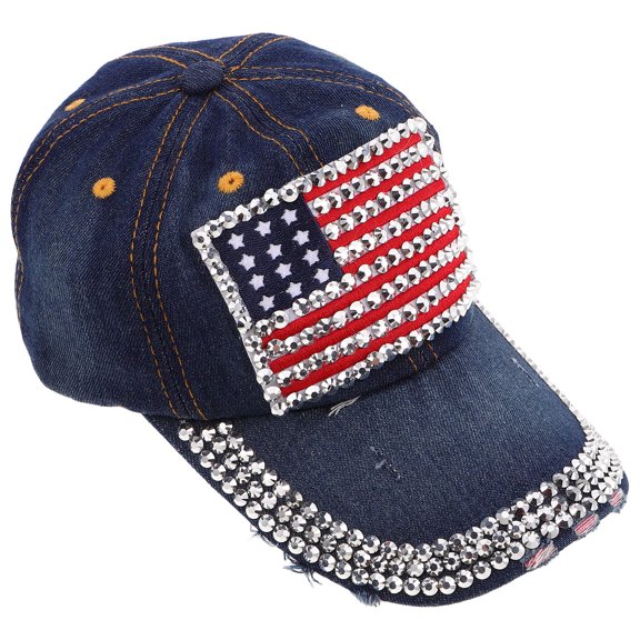 OULII Patriotic Hat Dark Blue Adjustable for Summer Outings