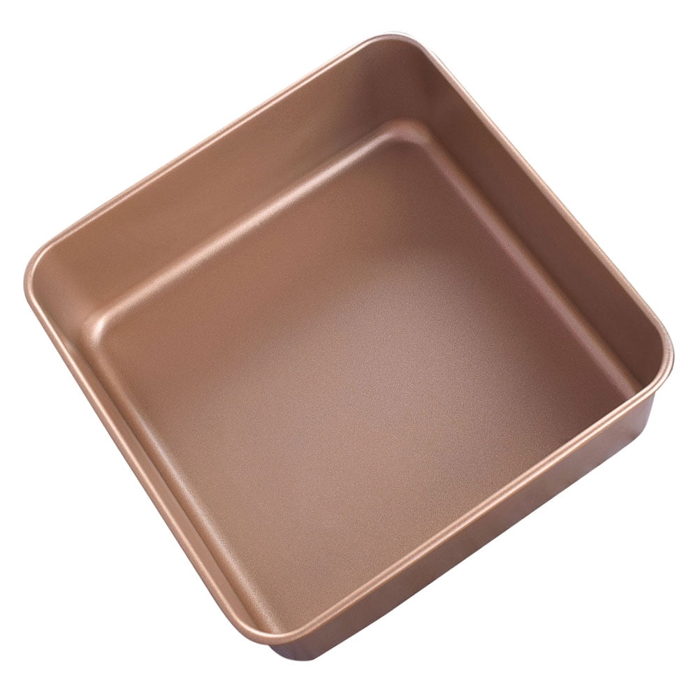 OULII Square Cake Pan for Baking, Carbon Steel, Raised Bottom Oven Use ...