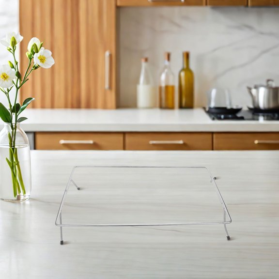OULII Heavy Duty Stainless Steel Countertop Serving Tray Rack and Pan Stand for Kitchen and Home Use