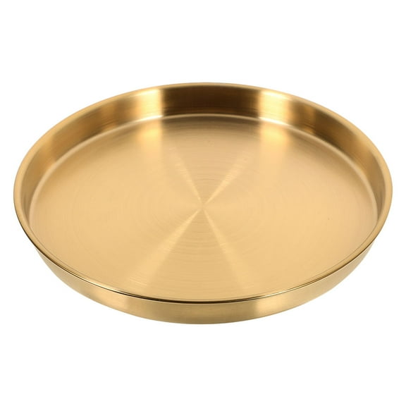 OULII Metal Pasta Plate Breakfast Tray Matte Gold 1Set Family Gatherings