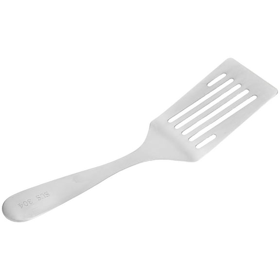 OULII Stainless Steel Pancake Flipper Ergonomic Short Handle Metal Cooking Utensil for Kitchen Silver 9.5 Inch