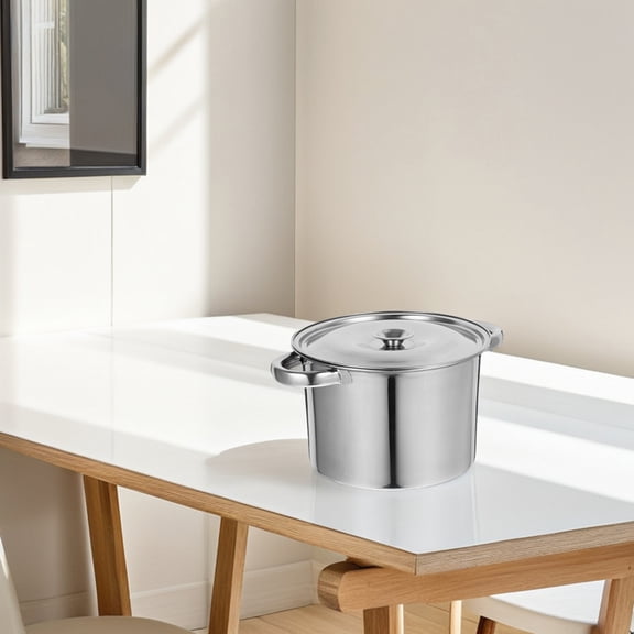 OULII Stainless Steel Stock Pot with Lid Thick Cooking Pot for Home