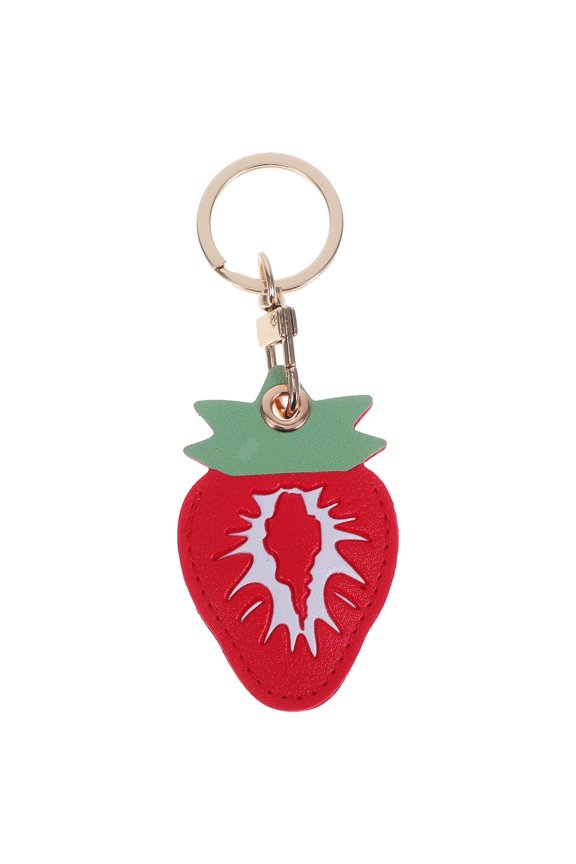 Strawberry Keychain Access Card Holder with PU and Zinc Alloy, Stylish Accessories for Everyday Use