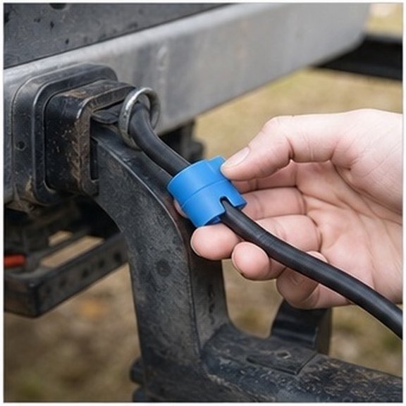 OULII Sturdy Trailer Part Accessory Metal and Plastic Plug Holder for Rv Connectors