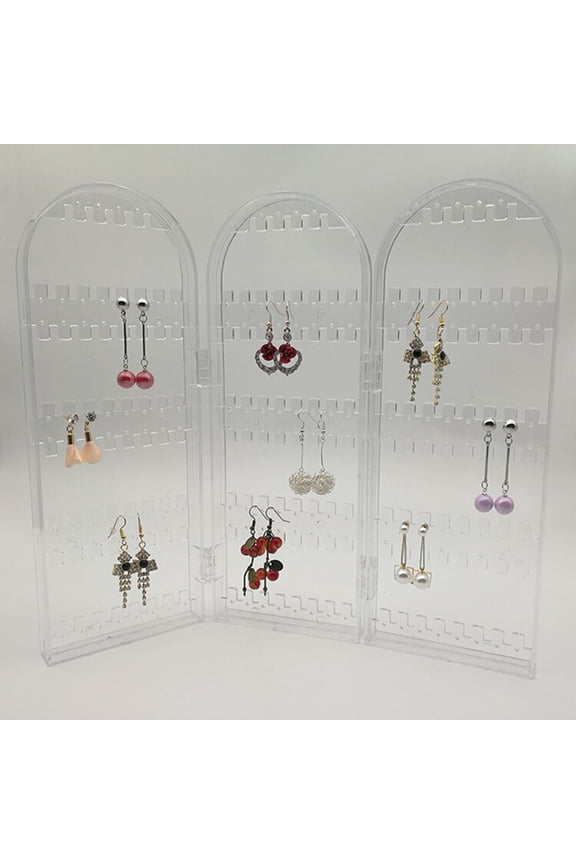 Transparent Earring Rack Holder for Convenient Jewelry Display