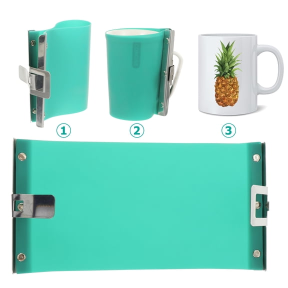 OULII Sublimation Silicone Mug Wrap Tumbler Mug Silicone Wrap 3D Projects 1Set Green