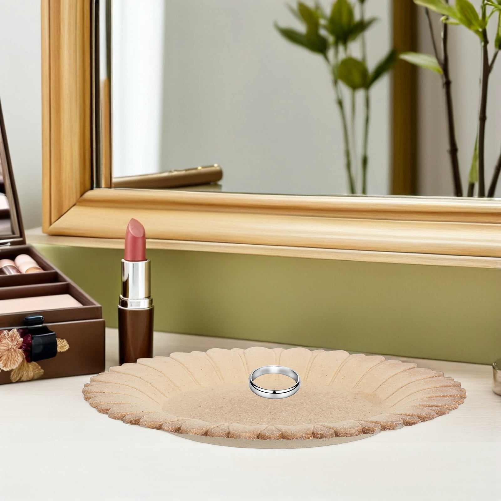 Large Display Ear OULII Sunflower for Tray Wooden Ring Earring and Dish Display - Walmart.com