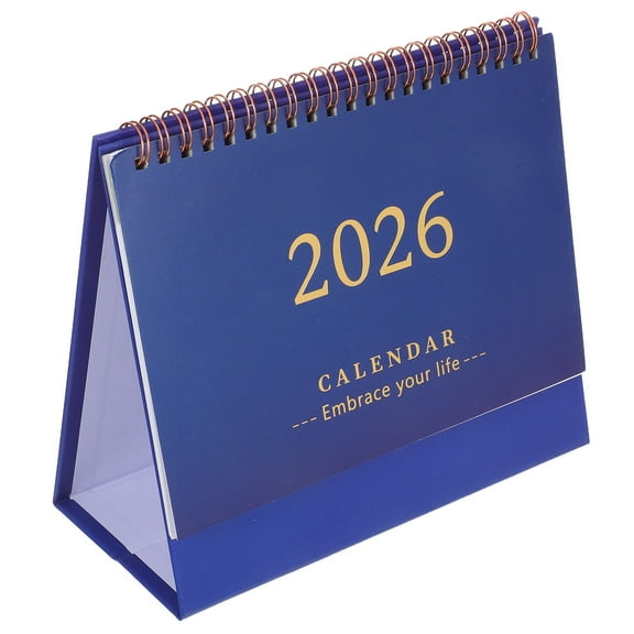 OULII 2026 Daily Table Planner Dark Blue Paper Schedule Organizing for Office Home 1Set