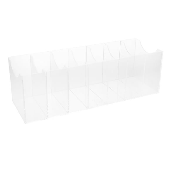 OULII Belt Organizer Box with Clear Acrylic and Seven Sections for Neat Closet Storage