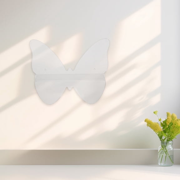 OULII 2Pcs Butterfly Shape Vinyl Record Wall Storage Rack No Drill Installation