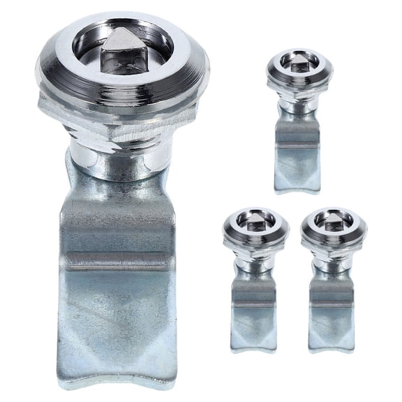 OULII Triangle Key Security Lock 4Pcs Silver Zinc Alloy for File Cabinet Replacement