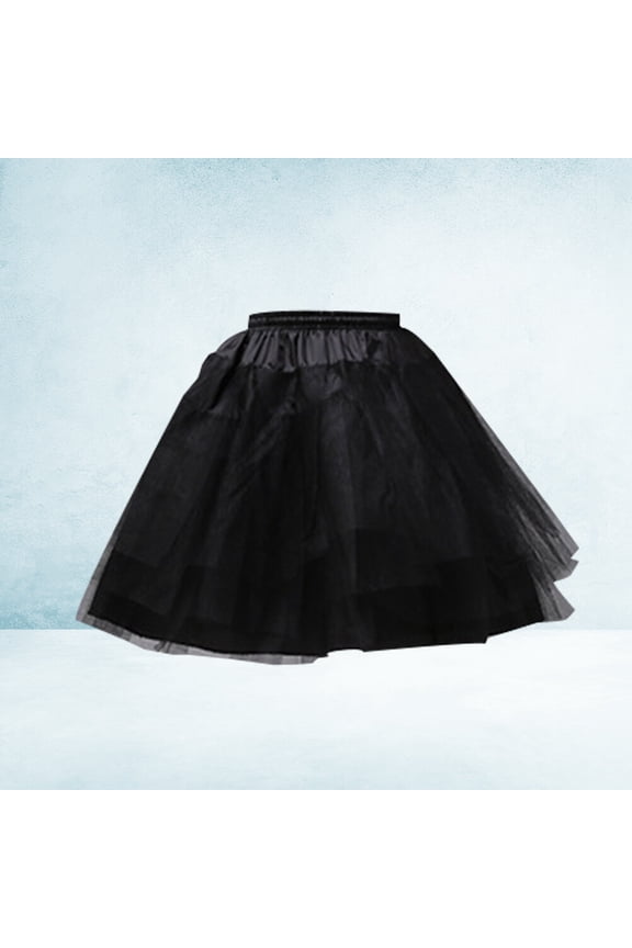 Black Short Tutu Skirt for Women with Elastic Waistband, Perfect for Ballet, Jazz Dance, and Costume Wear