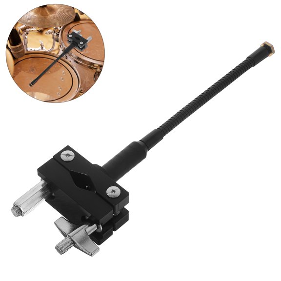 OULII Heavy Duty Black Drum Microphone Holder Clip with Protective Coating for Stability