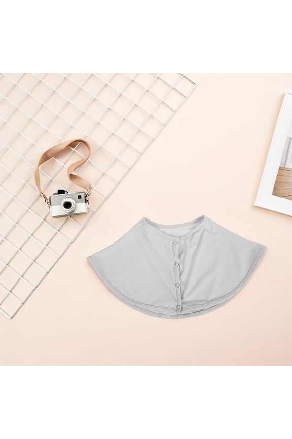 Light Grey Nylon Sun Protection Neck Gaiter for Women's Breathable UV Shield Ideal for Outdoor Activities Size 29.5 x 9.5 Inches