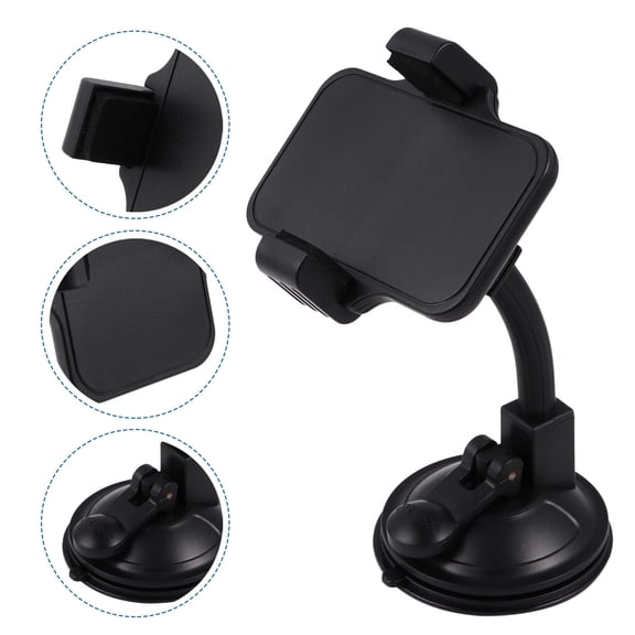 OULII 1Pc 360 Degree Rotating Car Phone Holder for Dashboard and Windshield Black