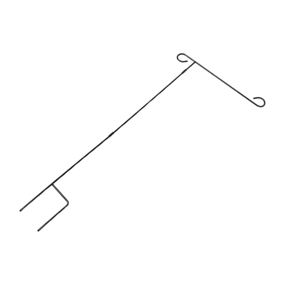 OULII Veteran Grave Marker Flag Holder Metal Garden Stand with Easy Install Ground Spike