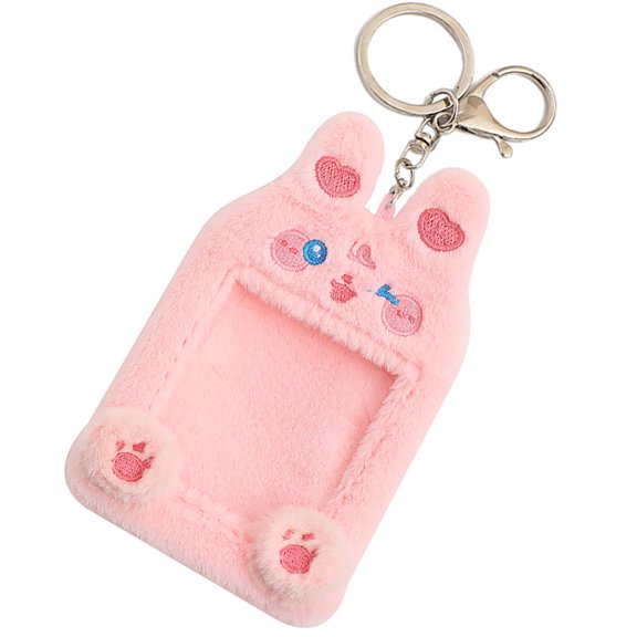 OULII Plush Game Card Holder with Clear Visible Sleeve and Protective Cover, Portable Organizer Case for Trading Cards
