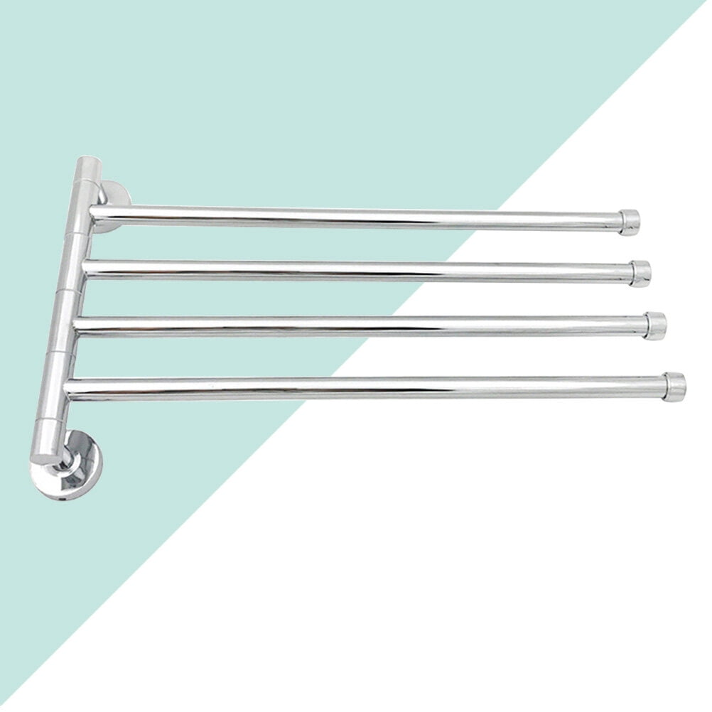 Pack Out Towel Rack OULII Washroom Towel Holder Swivel Out Towel Racks Silver 1Pack ...
