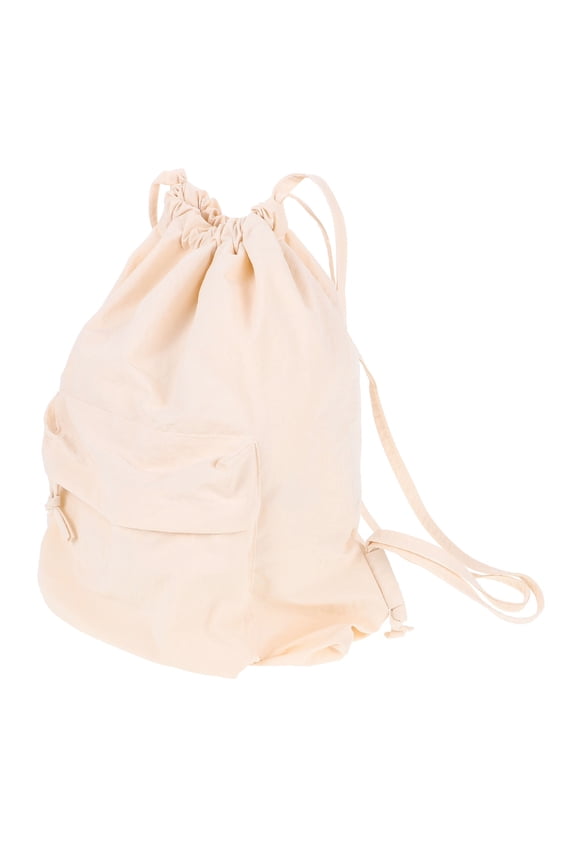 White Water Resistant Gym Drawstring Bag, Nylon Sports Cinch Sack with Breathable Comfortable Back Support