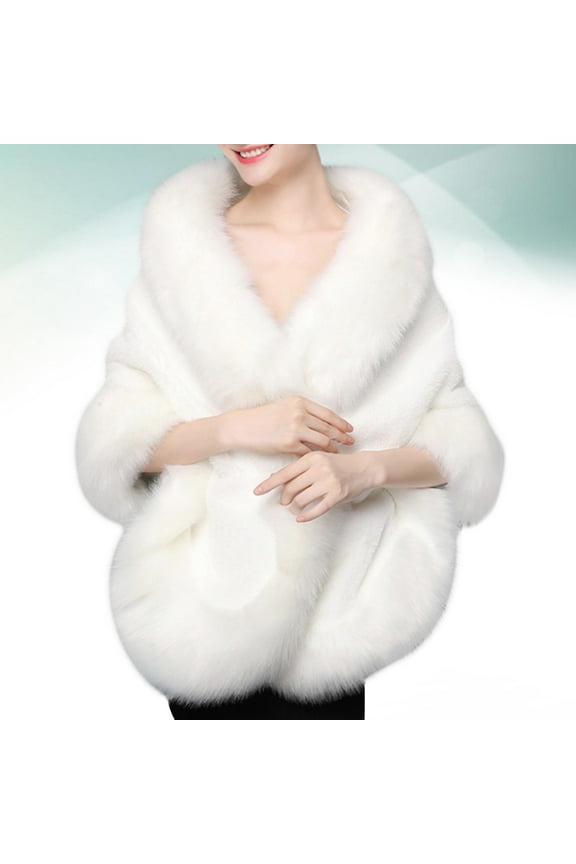 Formal Dress Cloak Shawl White Wedding Cape 1Pcs Fashion Winter Wear Women