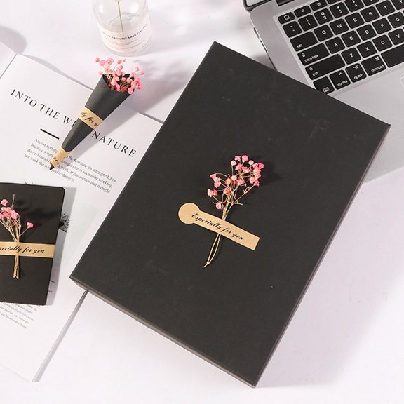 OULII 4Pcs Black Present Box for Festive Occasion Made from Thick Premium Paper with Elegant Look