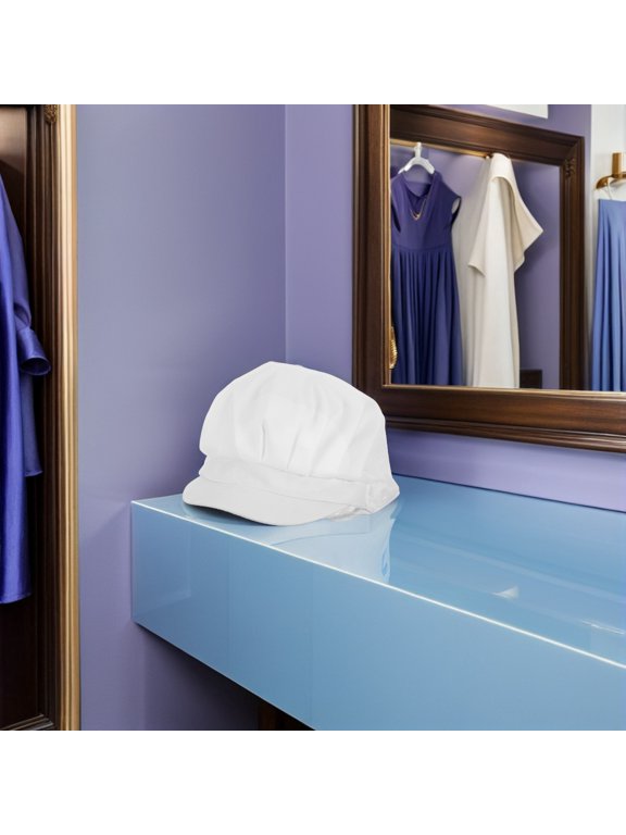 White Clean Working Cap for Food Service Staff and Construction Workers