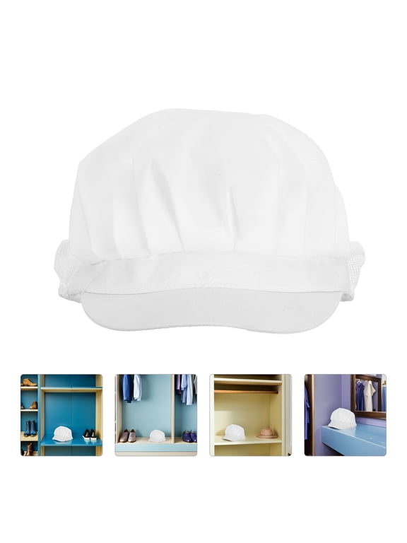 White Breathable Half Mesh Half Fabric Dust Cap Work Hat