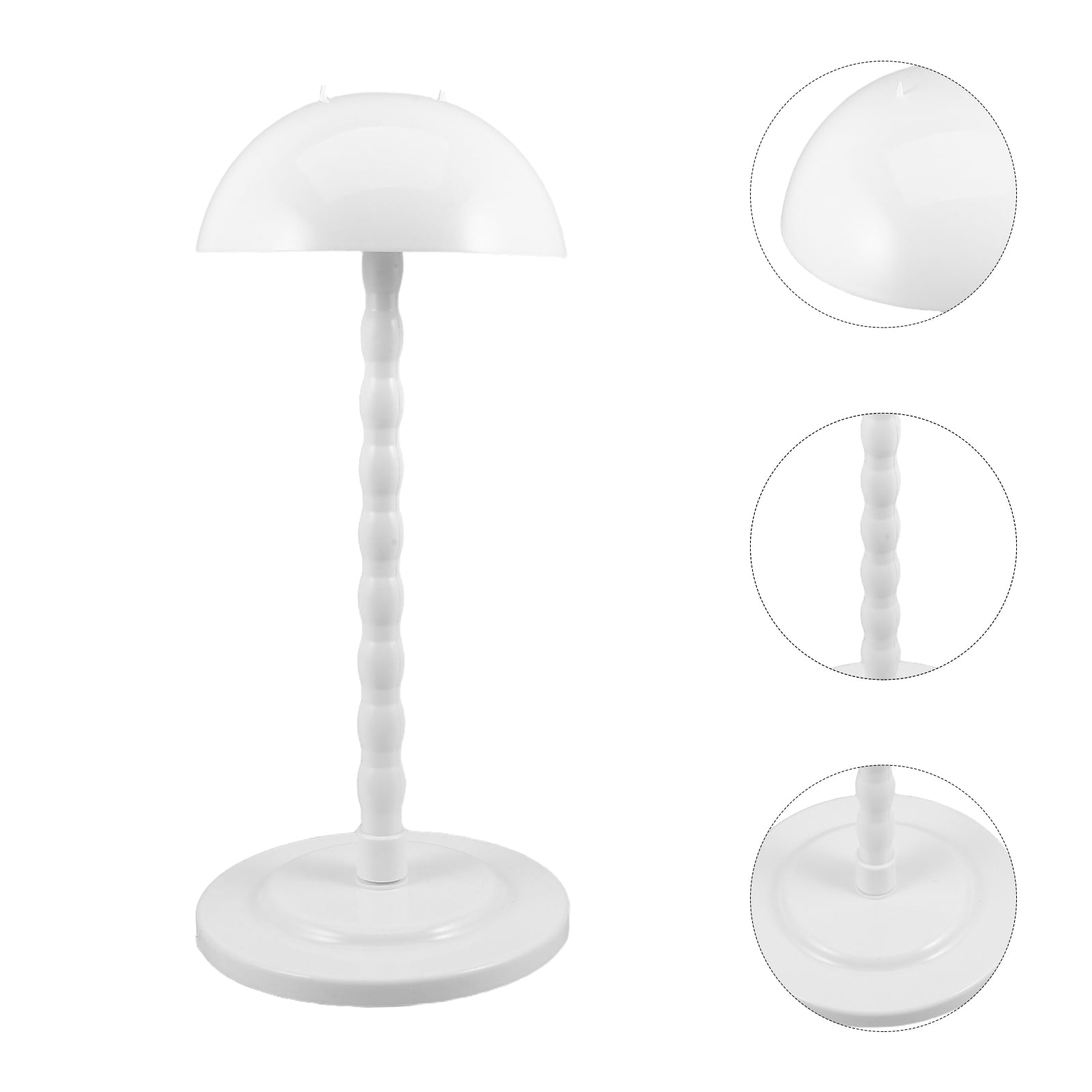 Pvc Hat Display OULII White Plastic Hat Display Mannequin Nonslip Stability for Storage ...